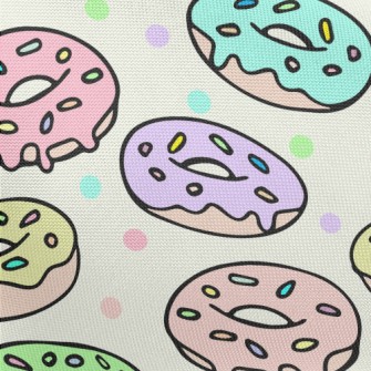 Colorful Cartoon Donuts Pongee