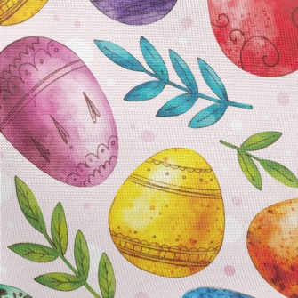 Watercolor Hand Painted Easter Pongee