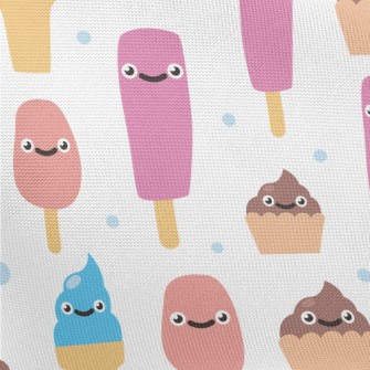 Cartoon Smiling Ice Cream Pongee