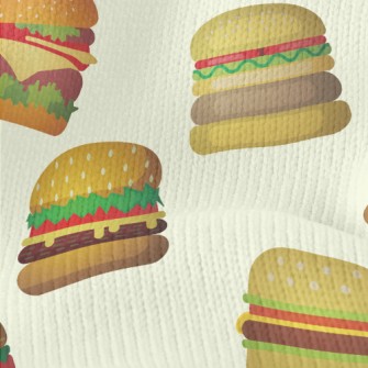 Cartoon Various Burgers Stretch Jersey
