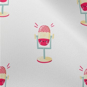 Pink Cartoon Microphone Chiffon