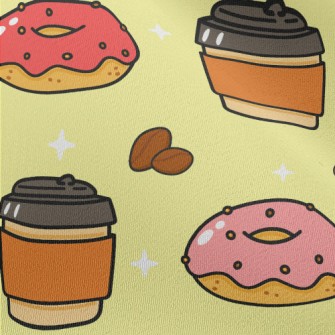 Pink Donut And Coffee Chiffon