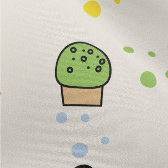 Cartoon Dessert Pattern Chiffon