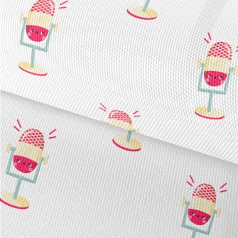 Pink Cartoon Microphone Waterproof Oxford