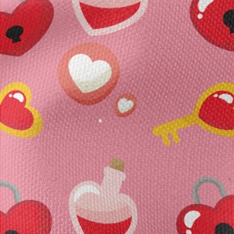 Love Key And Lock Waterproof Canvas