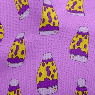 Cartoon Doodle Lava Lamp Athletic Mesh Flat Back