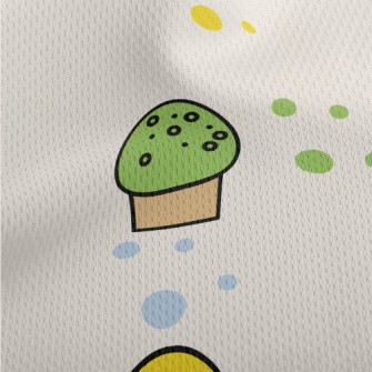 Cartoon Dessert Pattern Athletic Mesh Flat Back