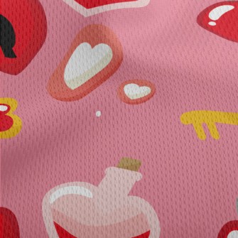 Love Key And Lock Athletic Mesh Flat Back