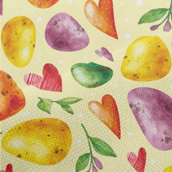 Watercolor Easter Eggs Performance Linen
