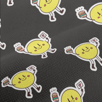 Smiling Face Holding Burger Performance Linen