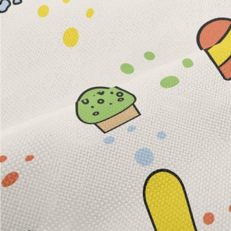 Cartoon Dessert Pattern Performance Linen