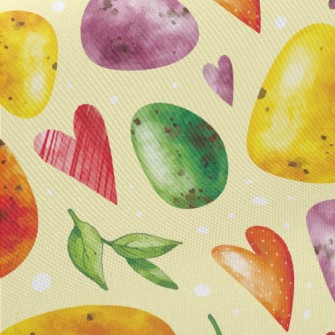 Watercolor Easter Eggs Twill