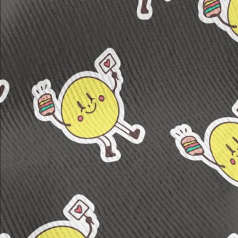 Smiling Face Holding Burger Standard Corduroy