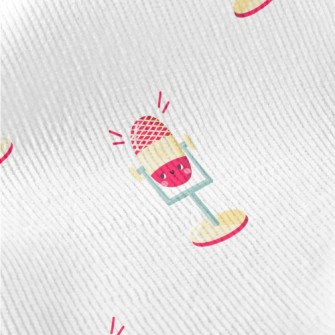 Pink Cartoon Microphone Standard Corduroy