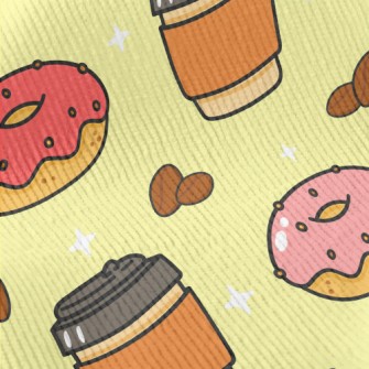 Pink Donut And Coffee Standard Corduroy
