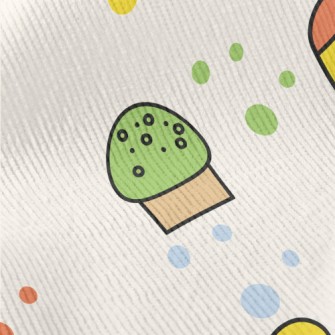 Cartoon Dessert Pattern Standard Corduroy