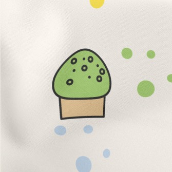 Cartoon Dessert Pattern Stretch Ponte