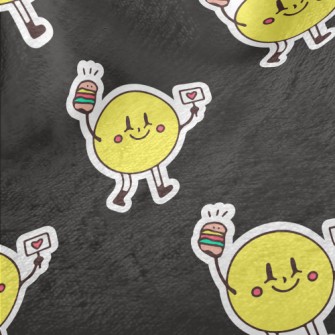 Smiling Face Holding Burger Minky