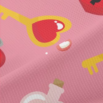 Love Key And Lock Piqué