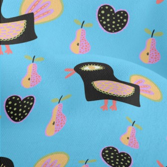 Folk Style Bird Lightweight Performance Linen