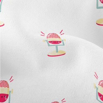 Pink Cartoon Microphone Lightweight Performance Linen