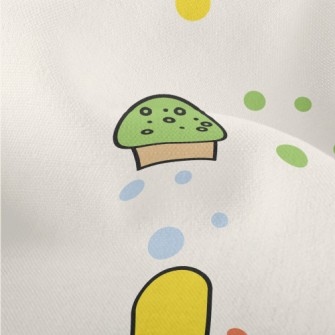 Cartoon Dessert Pattern Lightweight Performance Linen