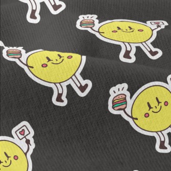 Smiling Face Holding Burger Modern Jersey
