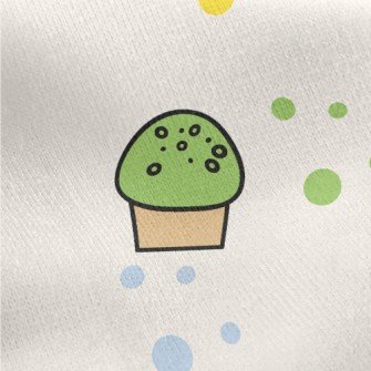 Cartoon Dessert Pattern Jersey Backed Fleece