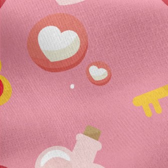 Love Key And Lock Jersey Backed Fleece