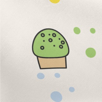 Cartoon Dessert Pattern Pongee