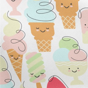Smiley Face Ice Cream Pongee