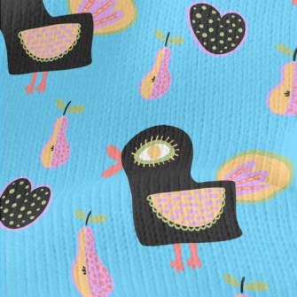 Folk Style Bird Stretch Jersey