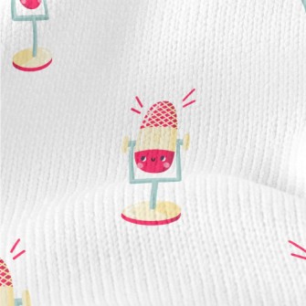 Pink Cartoon Microphone Stretch Jersey