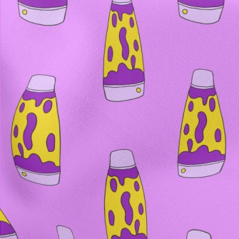 Cartoon Doodle Lava Lamp Lightweight Cotton Poplin