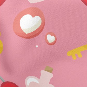 Love Key And Lock Lightweight Cotton Poplin