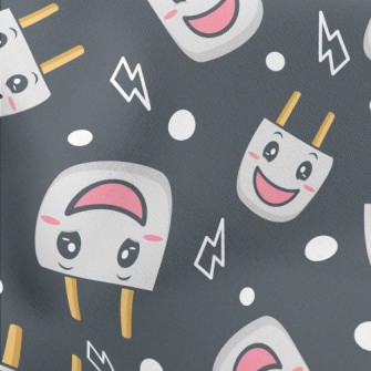 Happy Face Plug Lightweight Cotton Poplin