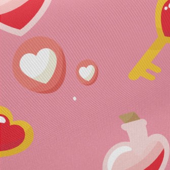 Love Key And Lock Midweight Cotton Poplin