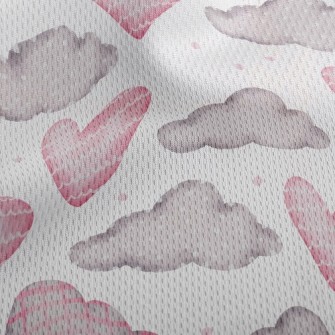 Wave Love Dot Cloud Athletic Mesh Flat Back