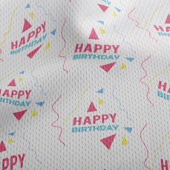 Happy Happy Birthday Athletic Mesh Flat Back