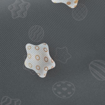 3D Golden Stars Twill