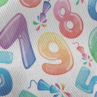 Colorful Balloon Numbers Standard Corduroy