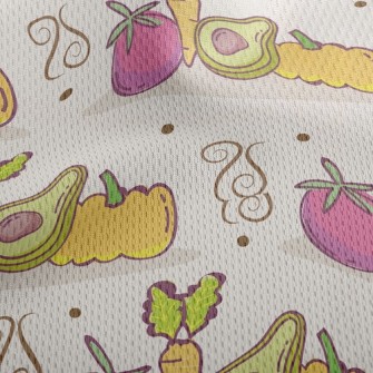 Fruit And Vegetable Arranging  Athletic Mesh Flat Back