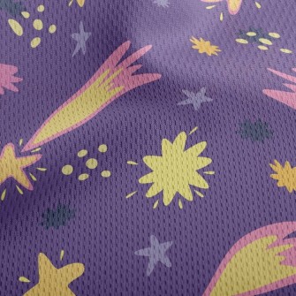Shining Light Shooting Star Athletic Mesh Flat Back
