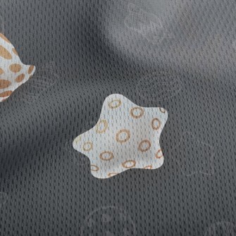 3D Golden Stars Athletic Mesh Flat Back