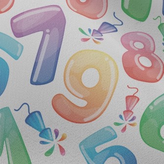 Colorful Balloon Numbers Chiffon