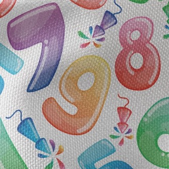Colorful Balloon Numbers Waterproof Canvas