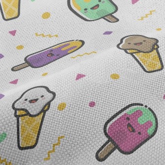 Colorful And Cute Ice Cream Performance Linen