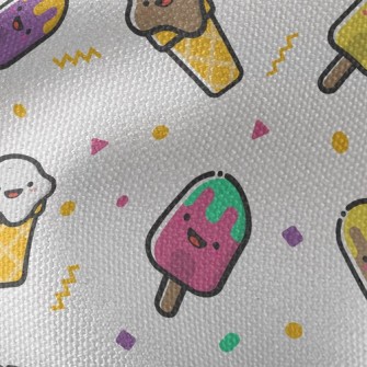 Colorful And Cute Ice Cream Waterproof Canvas