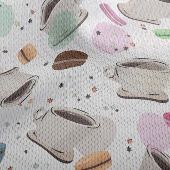 Coffee With Macarons Athletic Mesh Flat Back