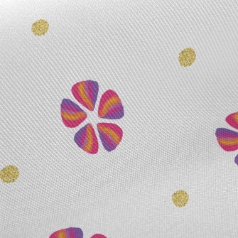 Triangular Splicing Flower Sha Twill